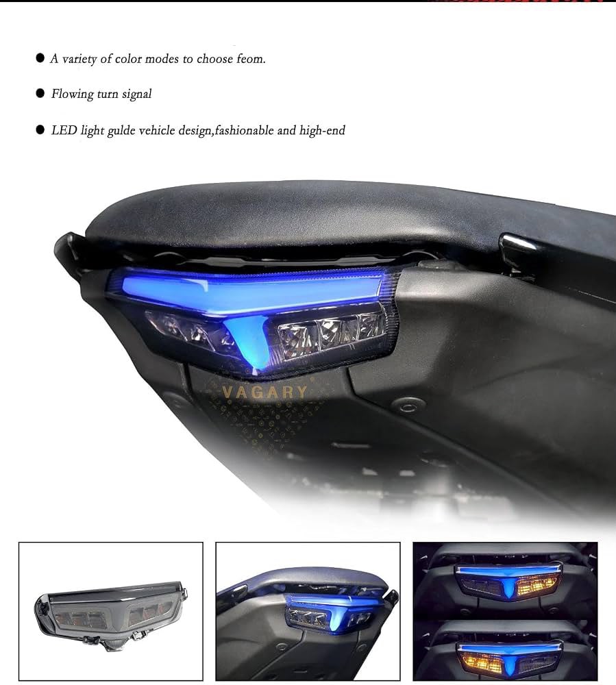 Vagary DRL Back & Side LED Indicator Tail Light for Yamaha MT 15 (BS4 & BS6) - Multicolor